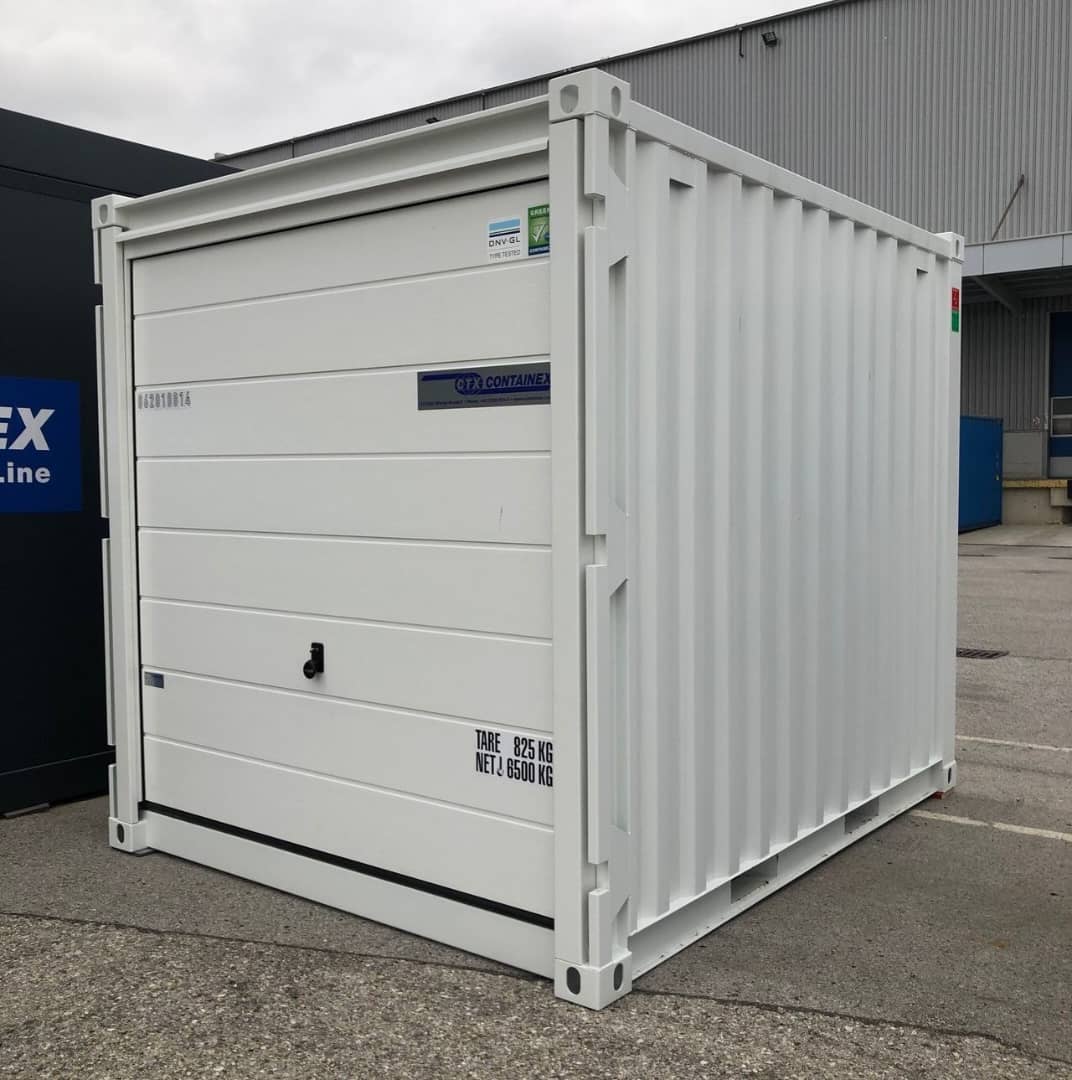 Container de stockage 10 pieds avec porte sectionnelle