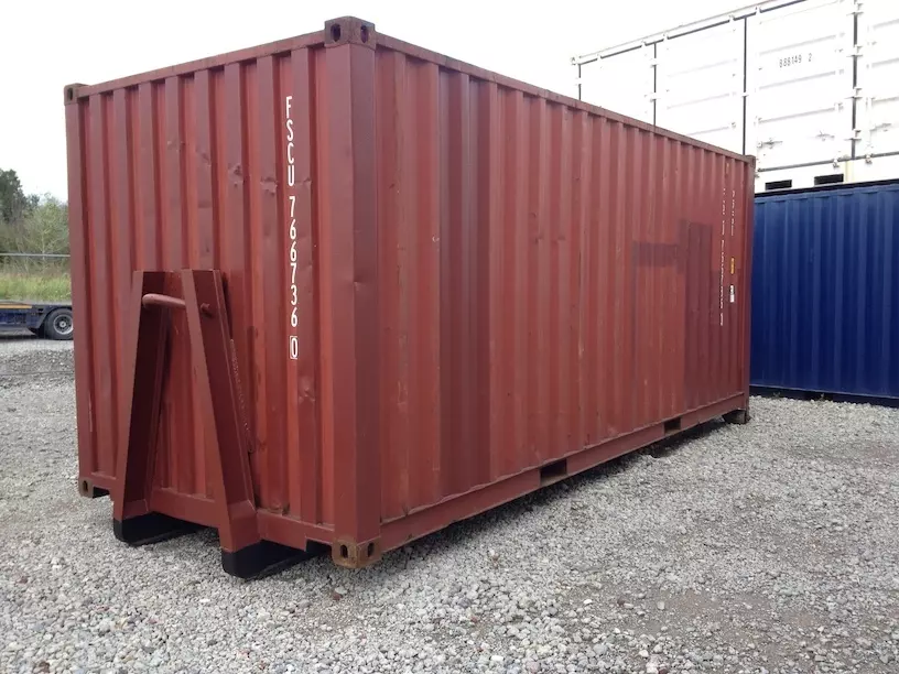 Container 20 pieds sur châssis équipé